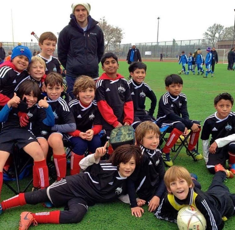 Pepe's youth team — Manhattan Soccer Club squad photo